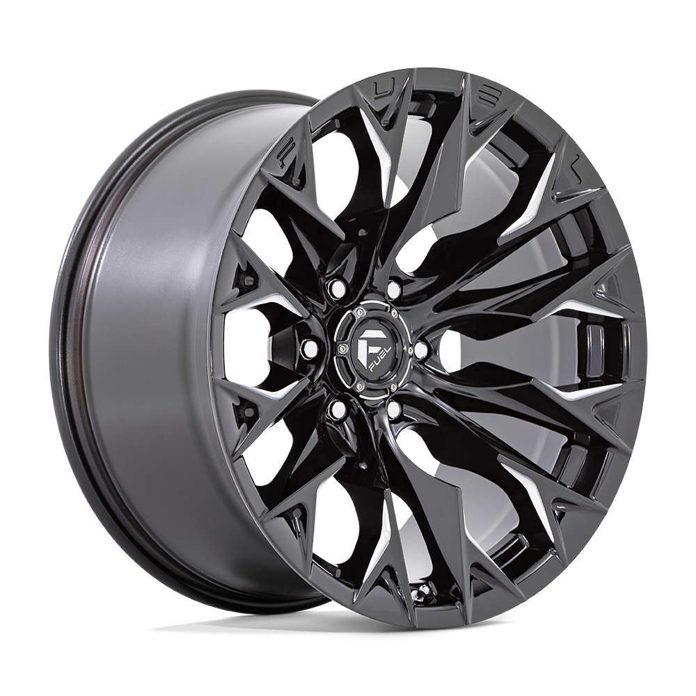 Fuel 1PC D803 FLAME 22X12 -44 6X139.7 GLOSS BLACK MILLED