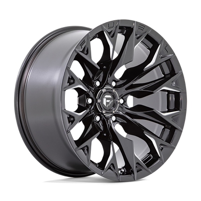 Fuel 1PC D803 FLAME 20X9 20 6X139.7 GLOSS BLACK MILLED