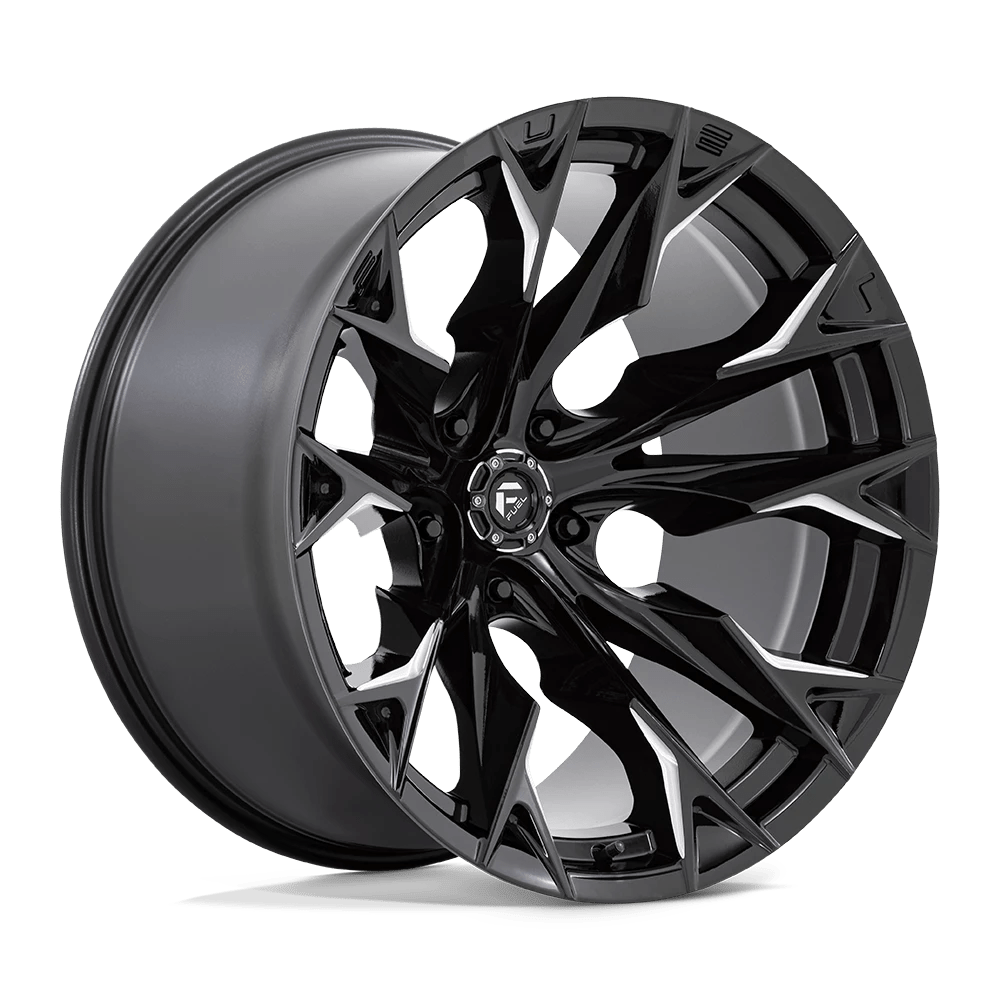 Fuel 1PC D803 FLAME 22X12 -44 5X127 GLOSS BLACK MILLED