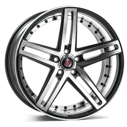 AXE EX20 20x8.5 38 5x114.3 BLACK AND POLISHED FACE