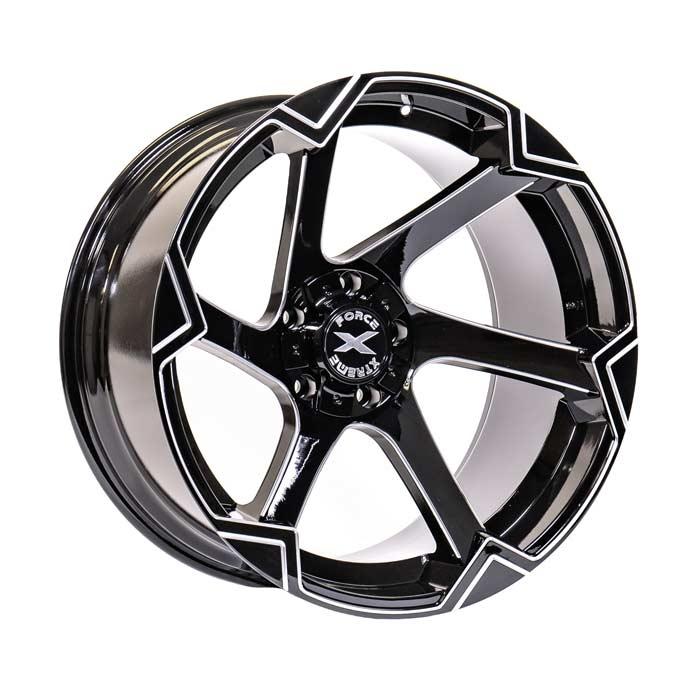 Xtreme Force XF-11 22x12 -51 6x139.7 (6x5.5)/6x135 Black and Milled R