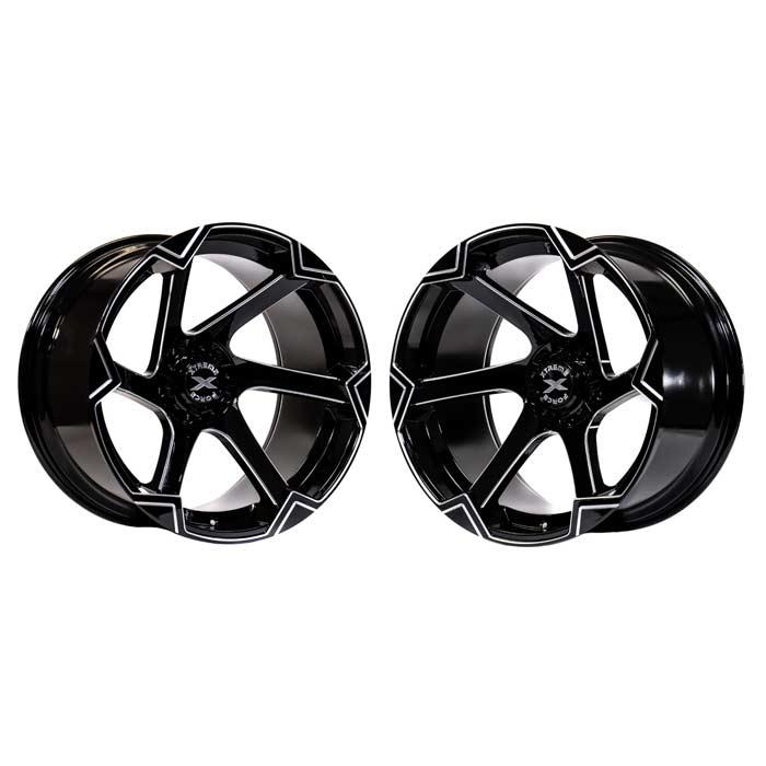 Xtreme Force XF-11 22x12 -51 6x139.7 (6x5.5)/6x135 Black and Milled R