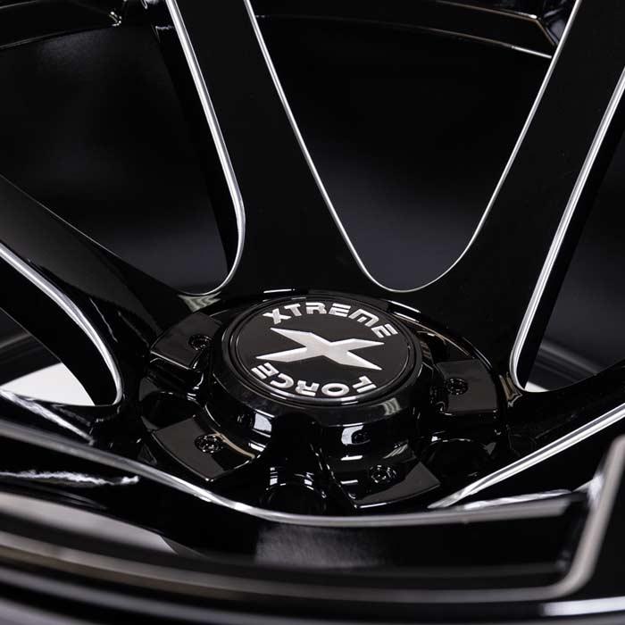 Xtreme Force XF-11 22x12 -51 6x139.7 (6x5.5)/6x135 Black and Milled R