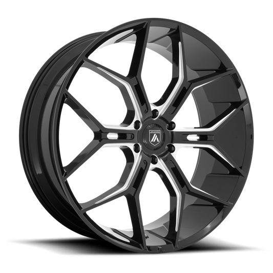 Asanti Black ABL-38 MONARCH TRUCK 22X9.5 38 6X120/6X120 Gloss Black Milled