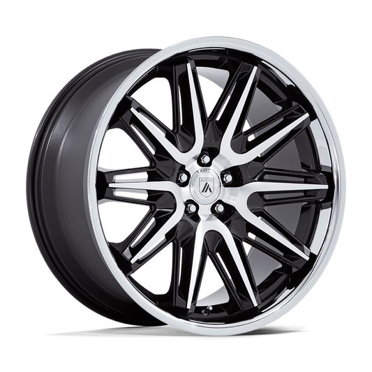 ASANTI BLACK AB047 IMPERATOR 20x9 27 5x112 GLOSS BLACK MACHINED W/ SS LIP