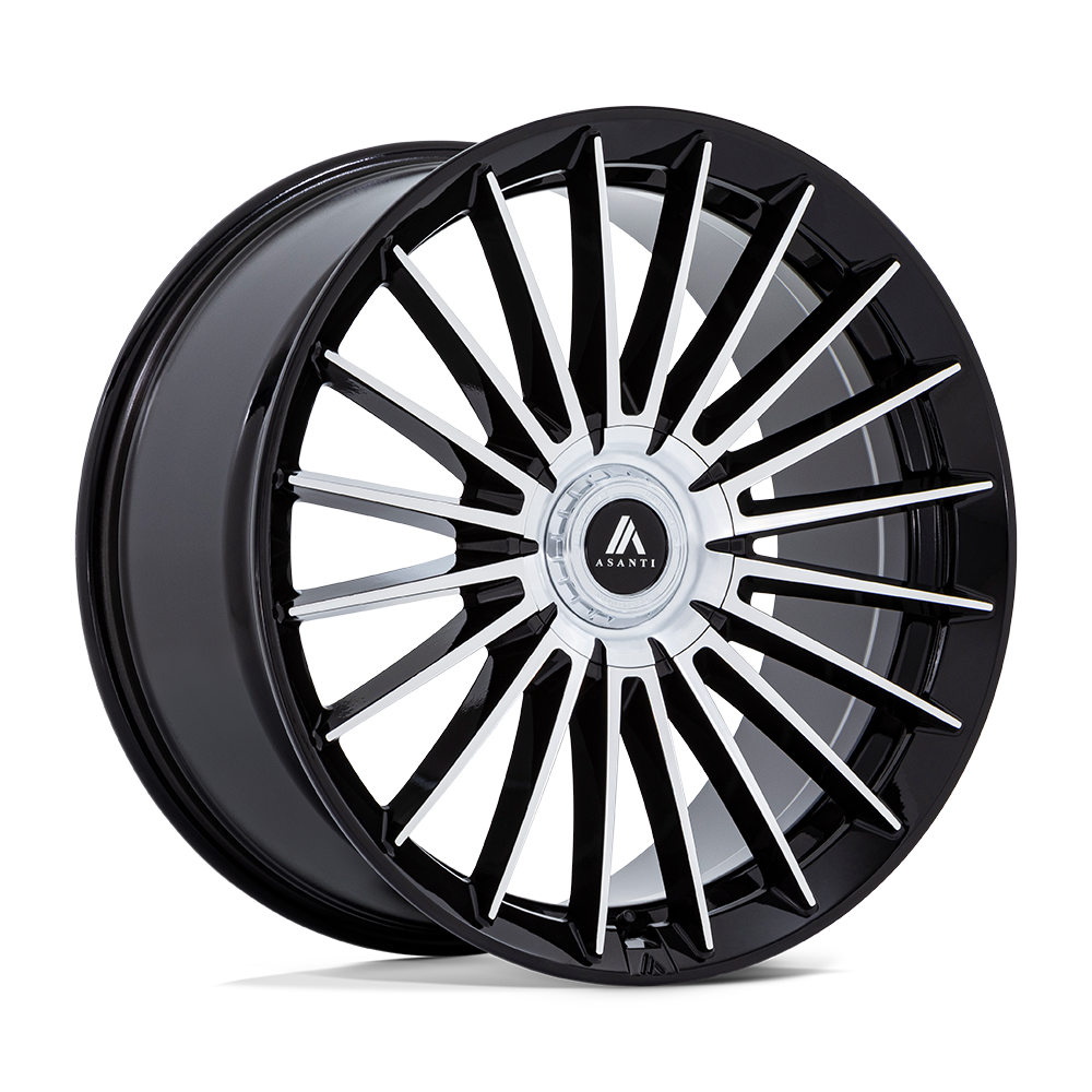 ASANTI BLACK AB048 VICEROY 20X10.5 18 5X115/5X120 GLOSS BLACK W/ MACHINED FACE