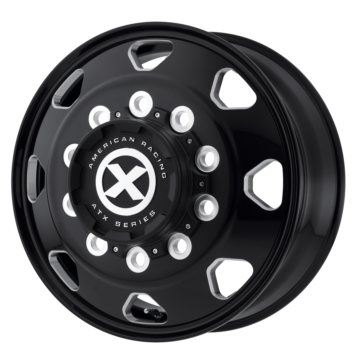 ATX AO401 OCTANE 22.5X8.25 144 10X285.75/10X11.25 Satin Black Milled - Front