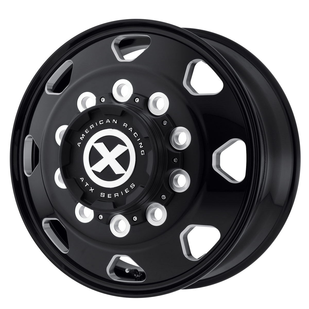 ATX AO401 OCTANE 22.5X8.25 144 10X285.75/10X11.25 Satin Black Milled - Front