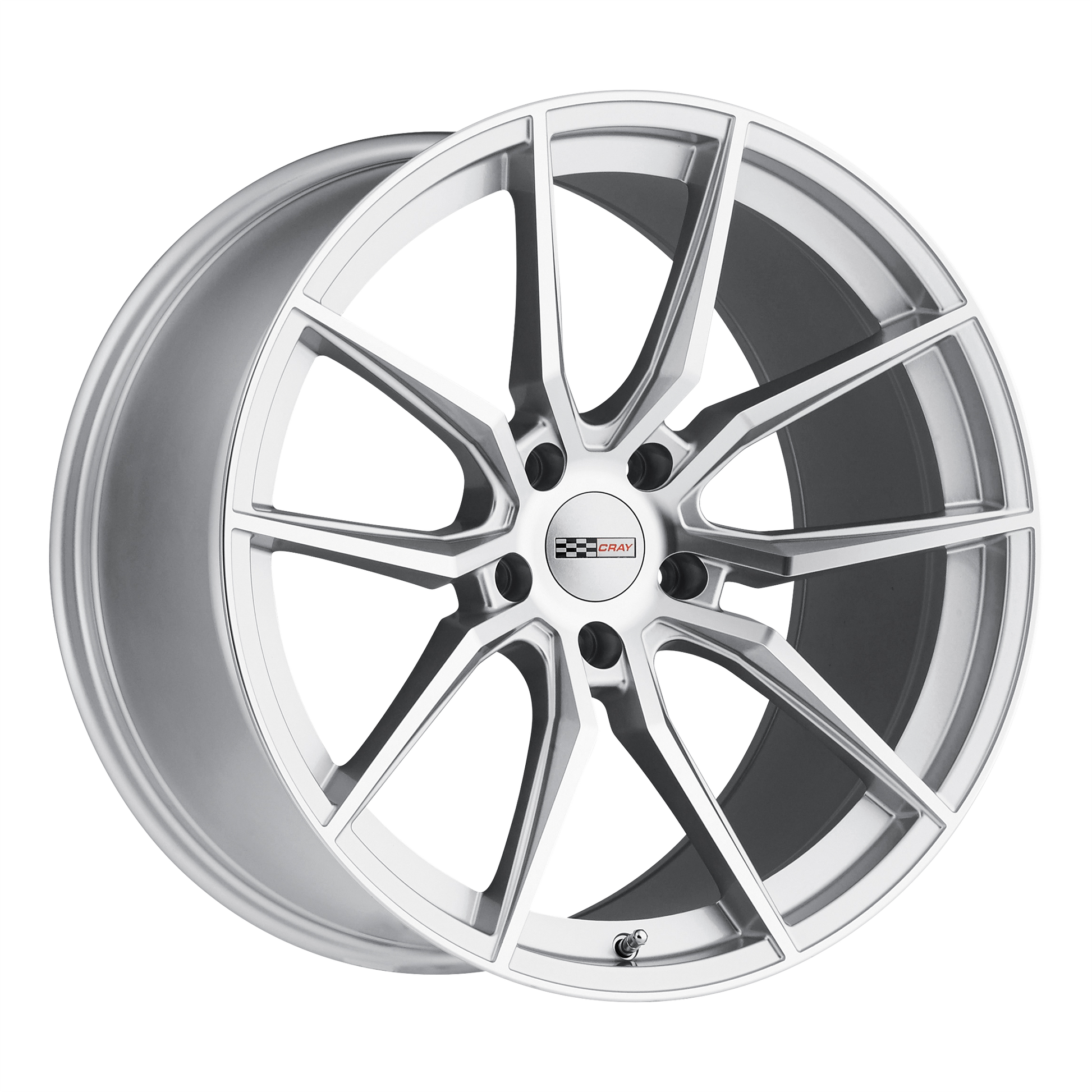 Cray SPIDER 20X10.5 65 5X120.65/5X4.75 SILVER W/ MIRROR CUT FACE