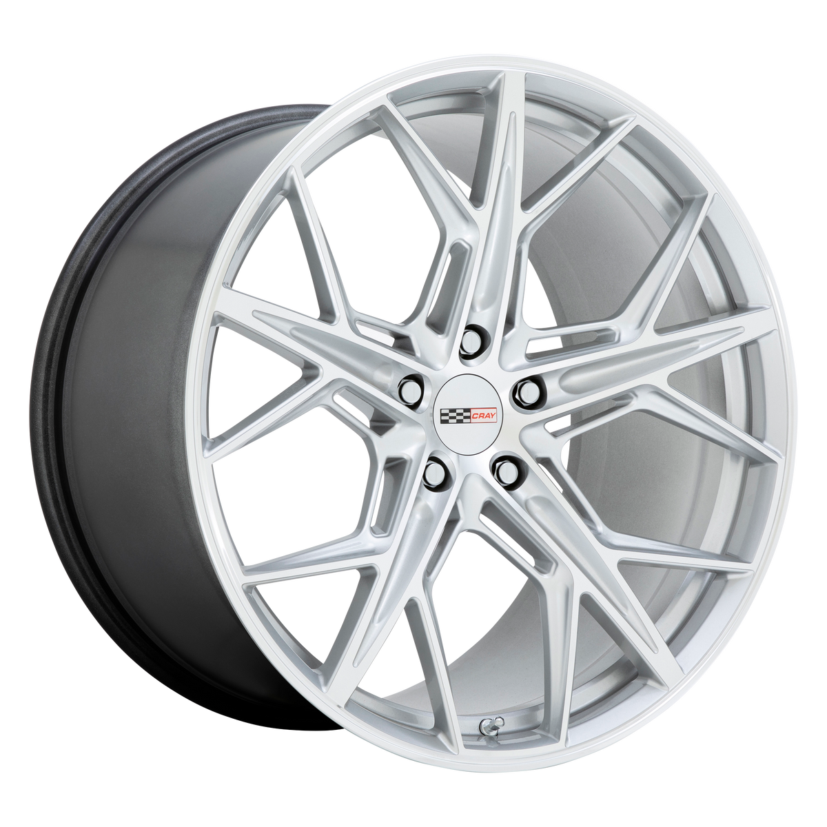 Cray HAMMERHEAD 21X12 52 5X120/5X4.72 GLOSS SILVER W/ MIRROR CUT FACE
