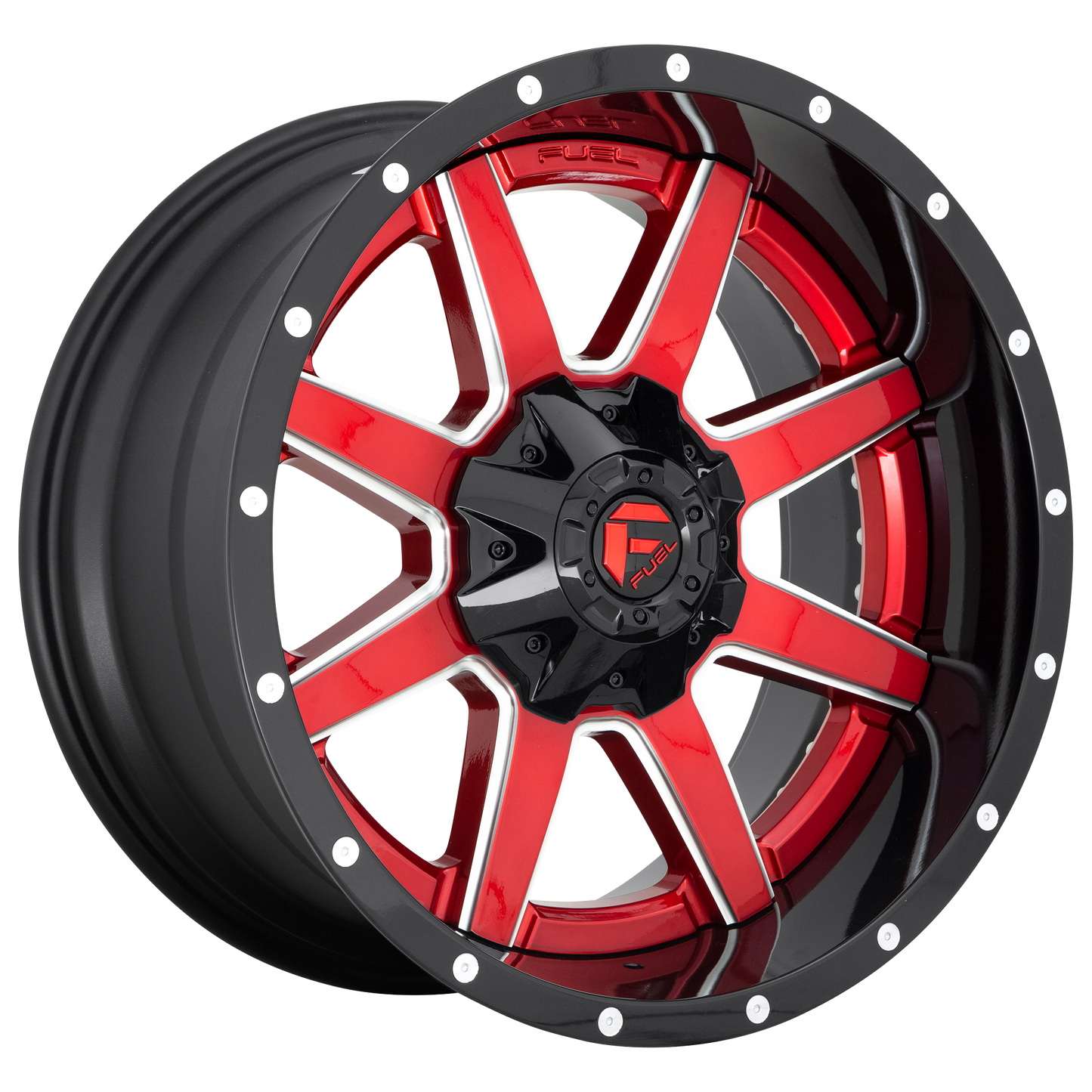 Fuel 2PC D250 MAVERICK 22X12 -44 8X180/8X7.1 Gloss Red