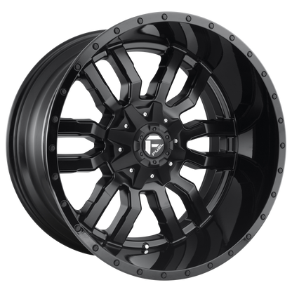 Fuel 1PC D596 SLEDGE 18X8 35 6X114.3/6X120 MATTE BLACK GLOSS BLACK LIP