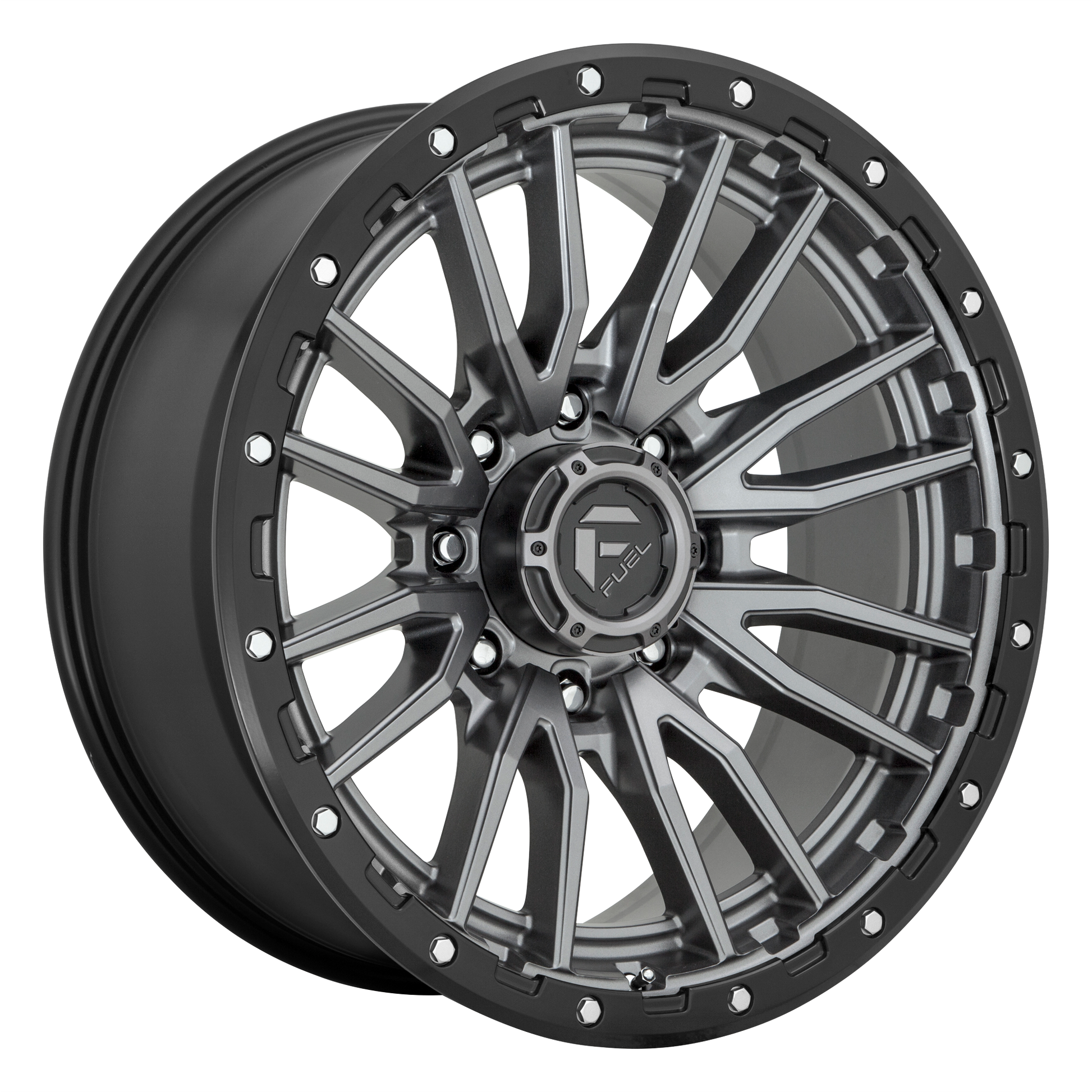 Fuel 1PC D680 REBEL 18X9 20 5X127 MATTE GUN METAL BLACK BEAD RING