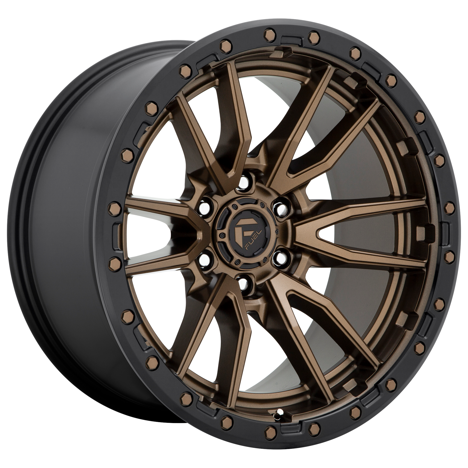 Fuel 1PC D681 REBEL 18X9 1 5X139.7 MATTE BRONZE BLACK BEAD RING