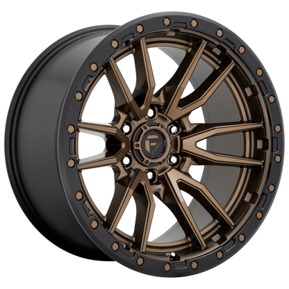 Fuel 1PC D681 REBEL 18X9 1 5X139.7 MATTE BRONZE BLACK BEAD RING