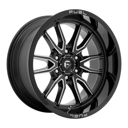 Fuel 1PC D761 CLASH 17X9 -12 6X139.7/6X5.5 Gloss Black Milled