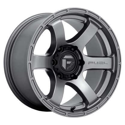 Fuel 1PC D767 RUSH 17X9 -12 6X139.7/6X5.5 Matte Gun Metal