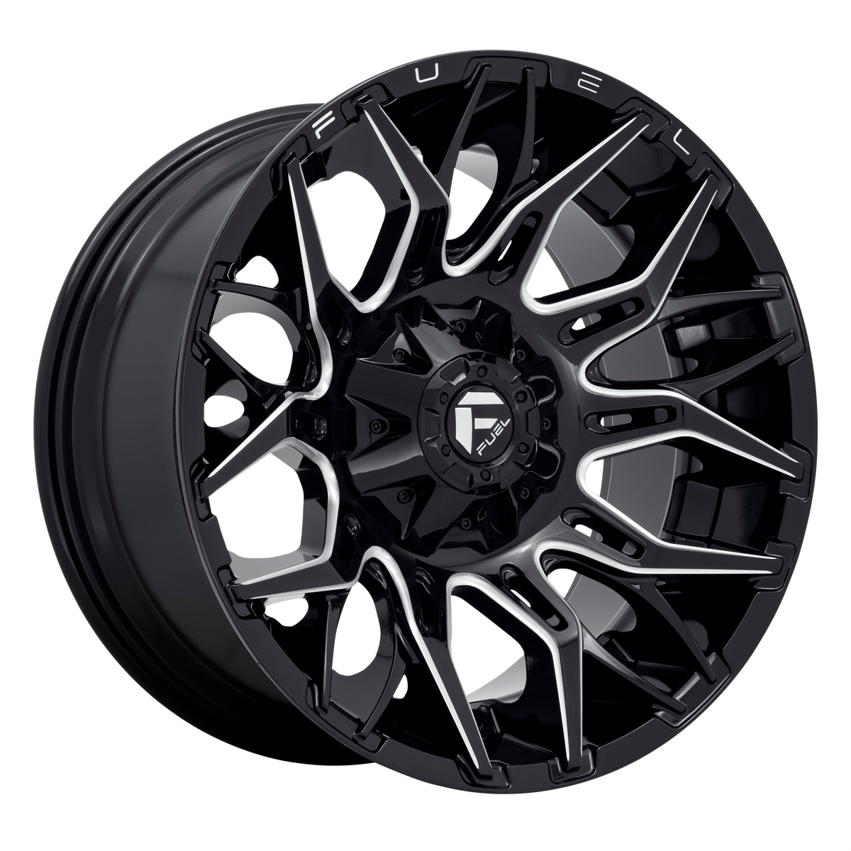 Fuel 1PC D769 TWITCH 20X10 -18 8X170/8X6.7 Glossy Black Milled