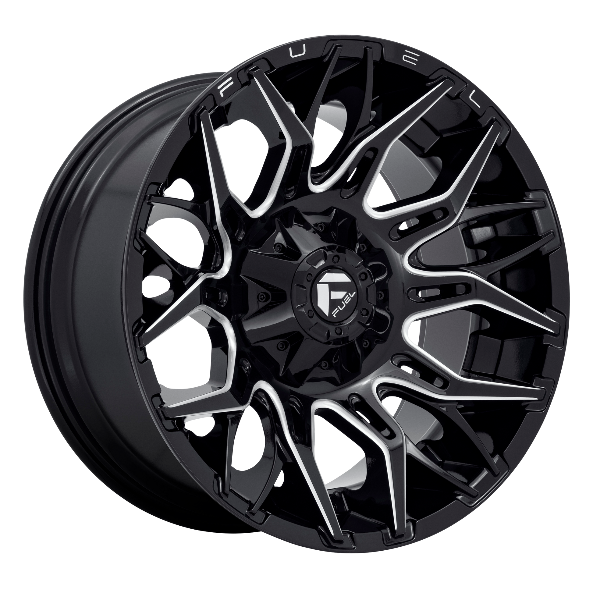 Fuel 1PC D769 TWITCH 22X12 -44 8X170/8X6.7 Glossy Black Milled