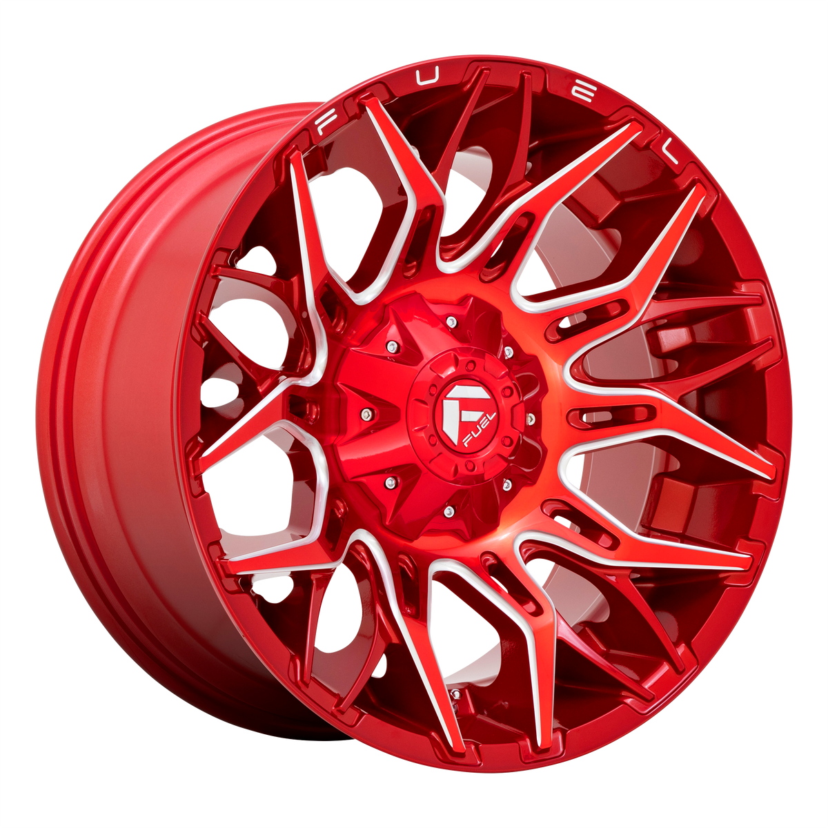 Fuel 1PC D771 TWITCH 22X12 -44 5X114.3/5X127/5X4.5/5.0 Candy Red Milled