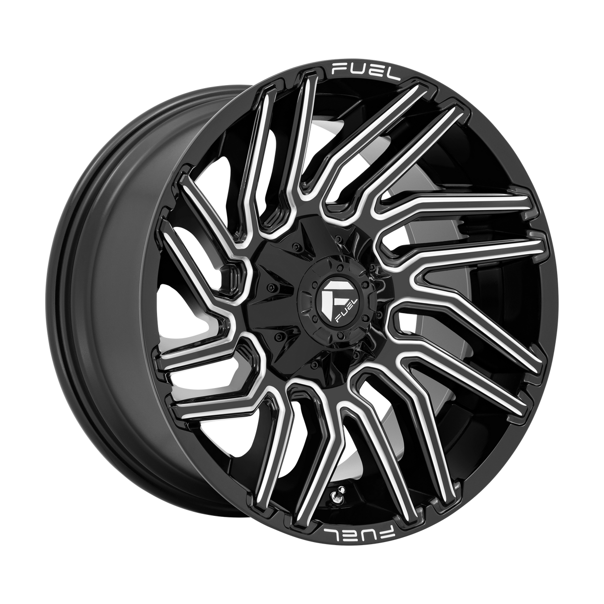 Fuel 1PC D773 TYPHOON 20X10 -18 8X170/8X6.7 Gloss Black Milled