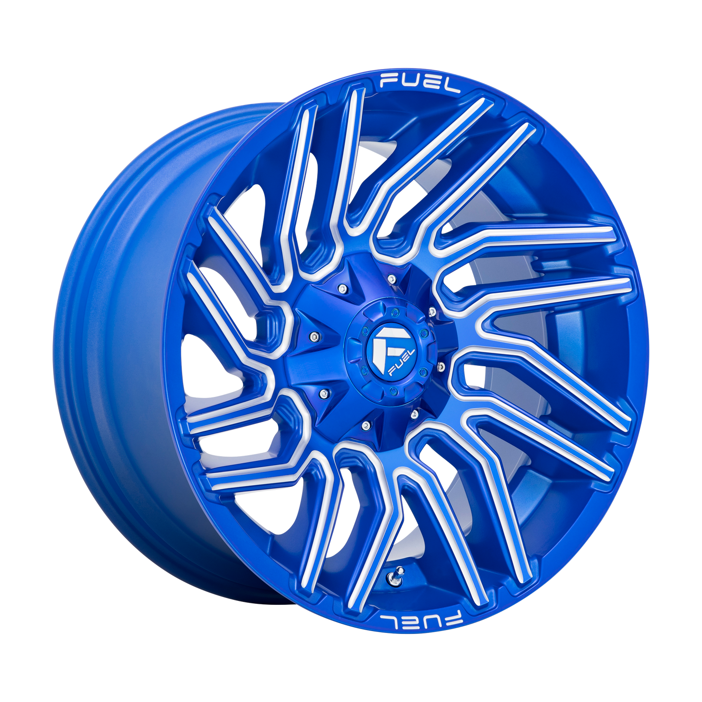 Fuel 1PC D774 TYPHOON 22X10 -18 8X170/8X6.7 Anodized Blue Milled