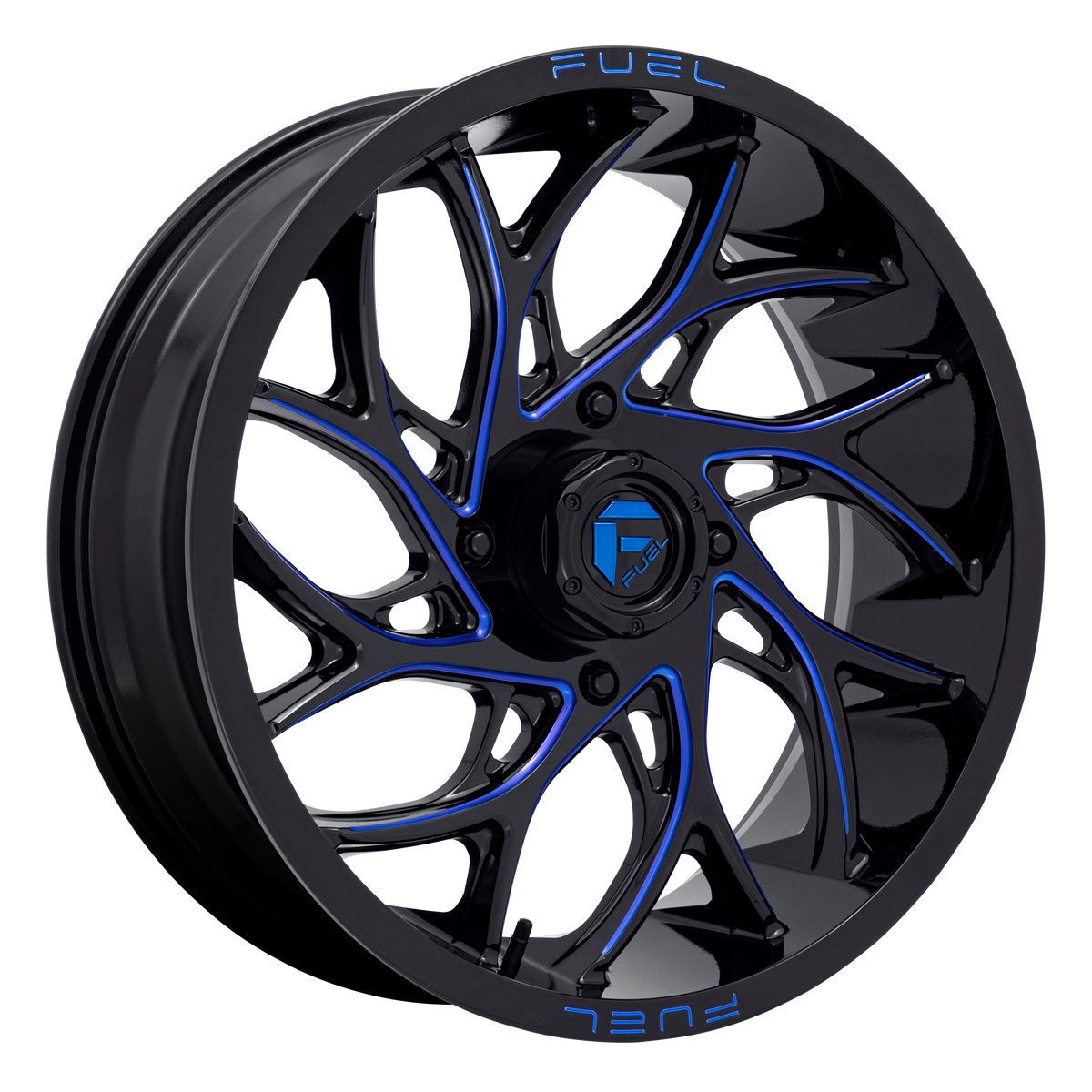 Fuel UTV D778 RUNNER UTV 18X7 13 4X137/4X137 Gloss Black Milled Candy Blue