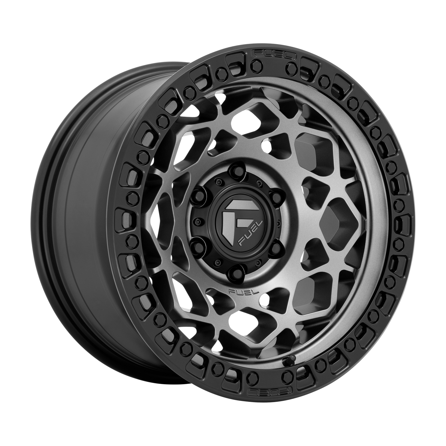Fuel UTV D784 UNIT UTV 15X10 0 4X156/4X156 Gunmetal With Matte Black Ring