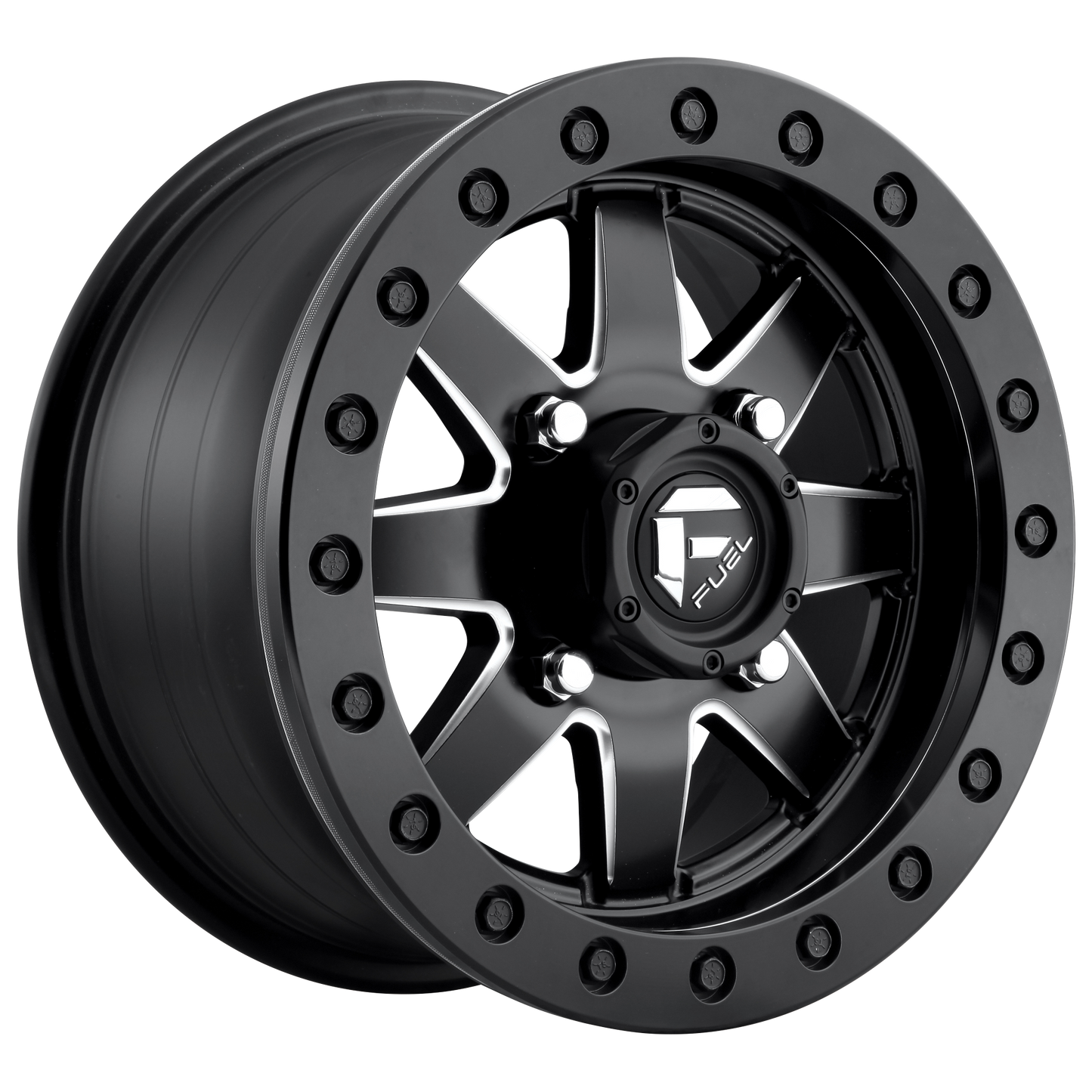 Fuel UTV D938 MAVERICK BL - OFF ROAD ONLY 18X7 38 4X156/4X156 MATTE BLACK MILLED