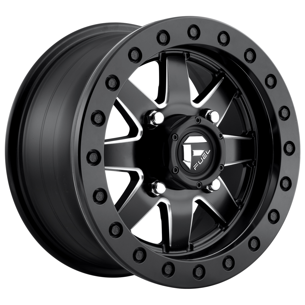 Fuel UTV D938 MAVERICK BL - OFF ROAD ONLY 18X7 38 4X156/4X156 MATTE BLACK MILLED