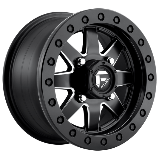 Fuel UTV D938 MAVERICK BL - OFF ROAD ONLY 18X7 38 4X156/4X156 MATTE BLACK MILLED