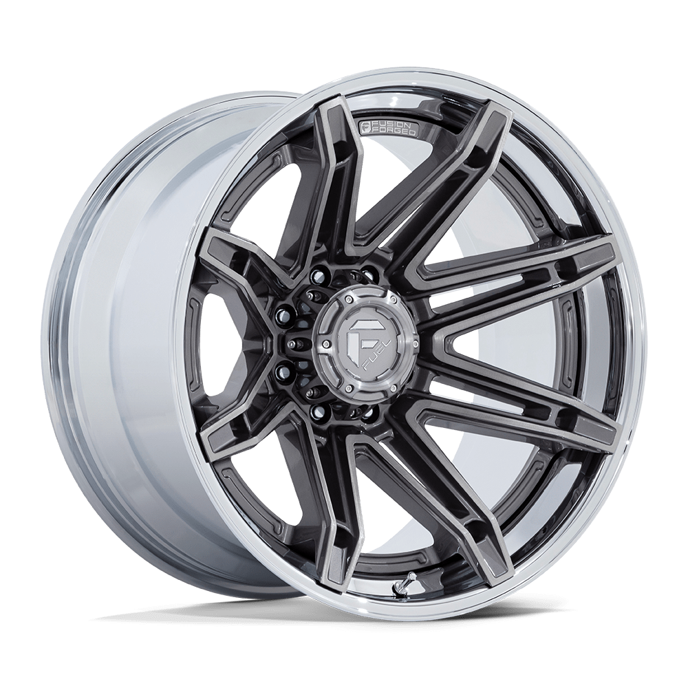 FUEL 1PC FC401 BRAWL 22X10 -18 6X139.7 PLATINUM WITH CHROME LIP