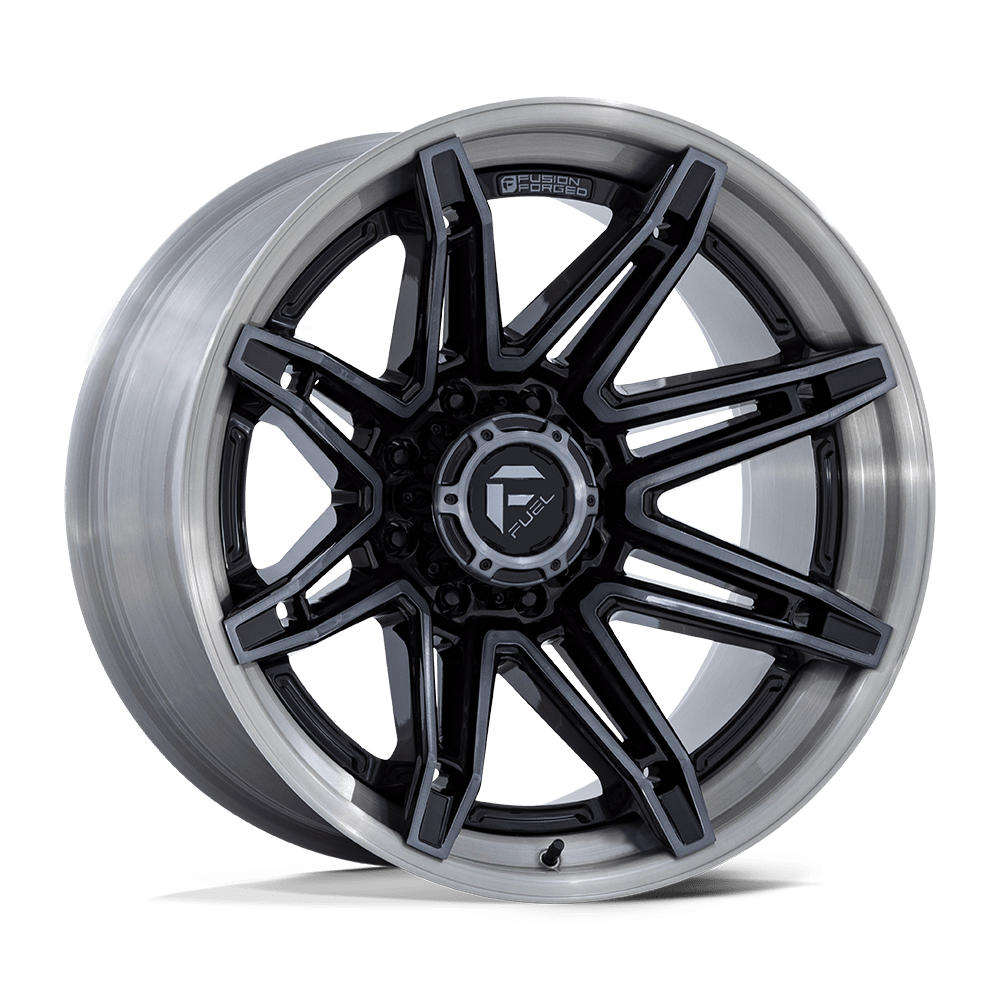 FUEL 1PC FC401 BRAWL 22X10 -18 6X139.7 GLOSS BLACK WITH BRUSHED GRAY TINT FACE & LIP