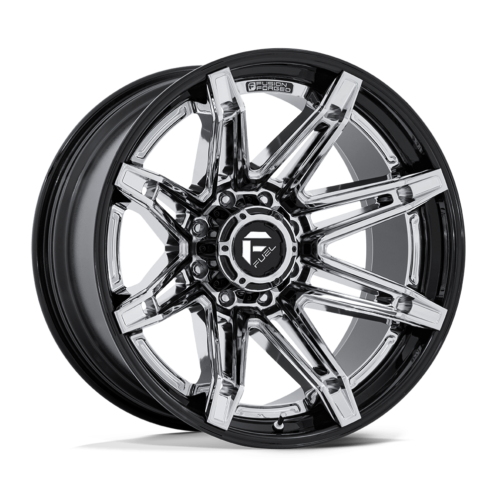 FUEL 1PC FC401 BRAWL 22X10 -18 6X135 CHROME WITH GLOSS BLACK LIP