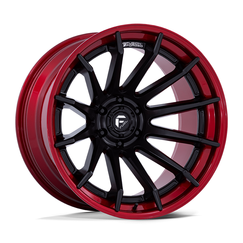 FUEL 1PC FC403 BURN 22X10 -18 5X127 MATTE BLACK WITH CANDY RED LIP