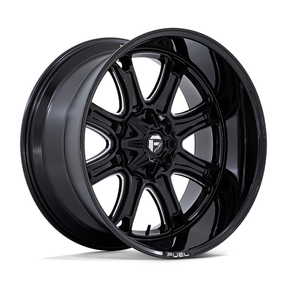 FUEL 1PC DARKSTAR 22X10 -18 5X127/5X139.7 GLOSS BLACK MILLED