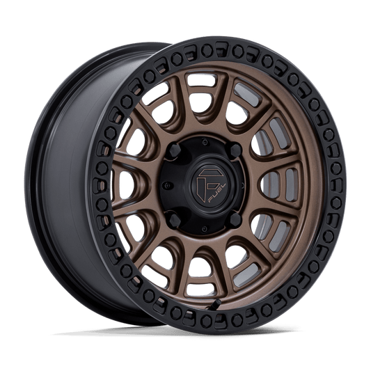FUEL UTV FV832 CYCLE UTV 15x7 10 4x110 MATTE BRONZE W MATTE BLACK LIP