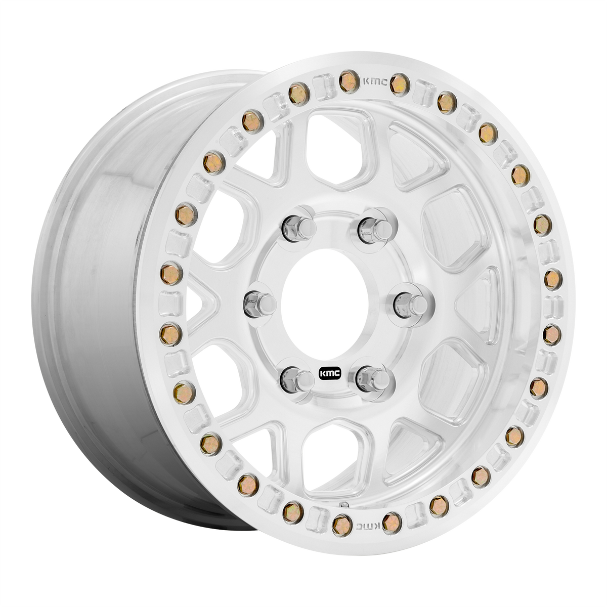 KMC KM444 BEADLOCK 17X9 -12 6X139.7/6X5.5 RAW MACHINED