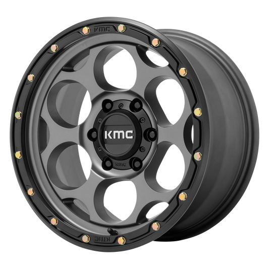 KMC KM541 DIRTY HARRY 17X9 -12 6X139.7/6X5.5 Satin Gray With Black Lip