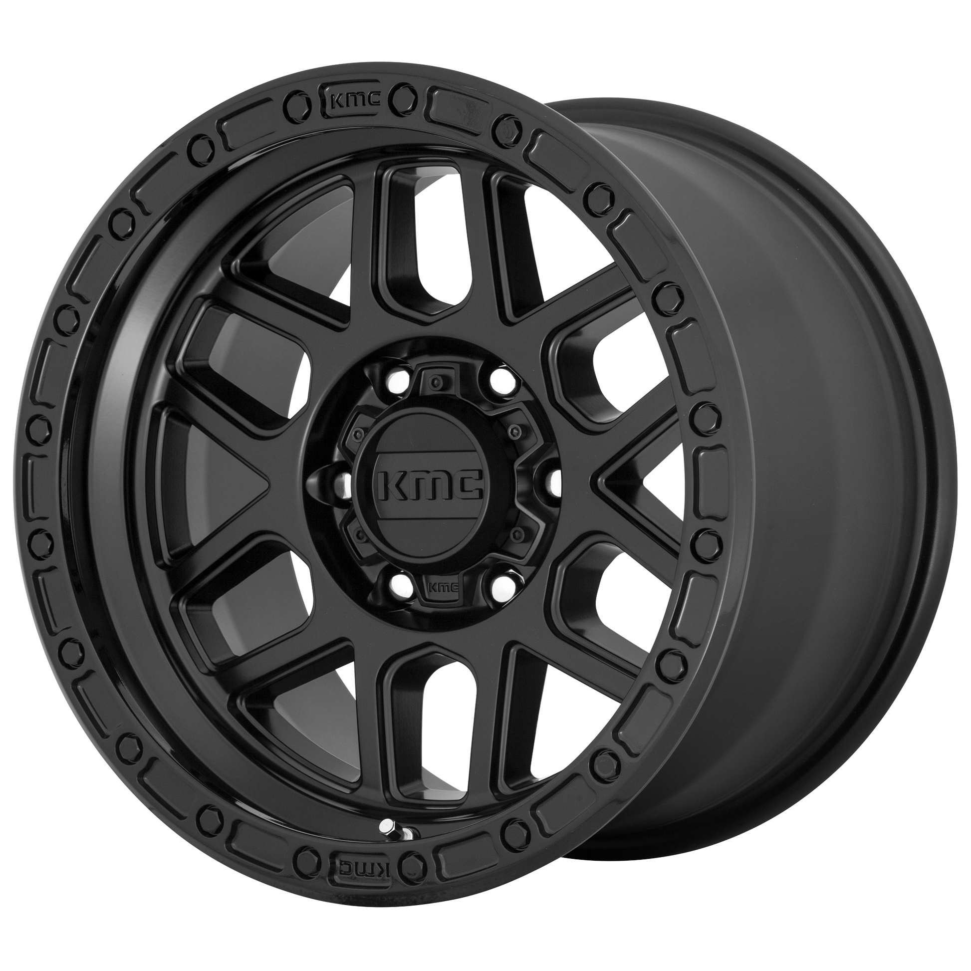 KMC KM544 MESA 20X9 18 6X139.7/6X5.5 Satin Black With Gloss Black Lip