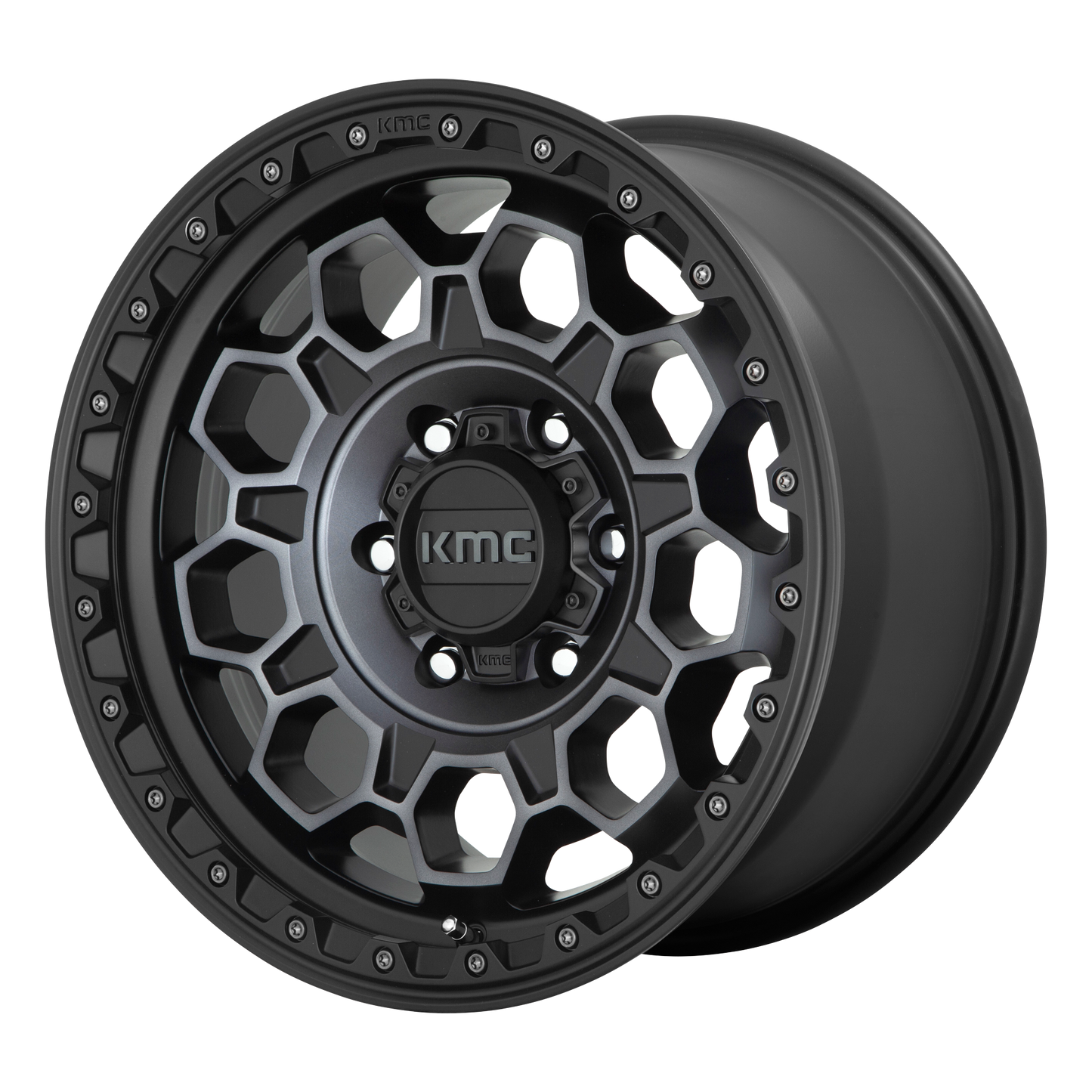 KMC KM545 TREK 17X8 35 5X114.3/5X4.5 Satin Black With Gray Tint