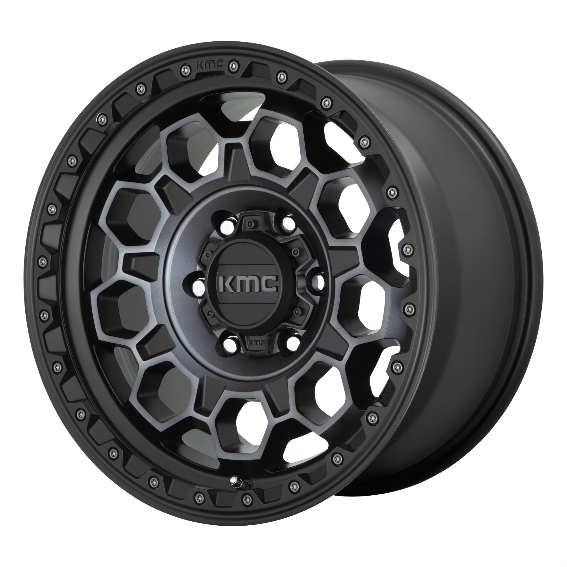 KMC KM545 TREK 17X8 35 5X114.3/5X4.5 Satin Black With Gray Tint