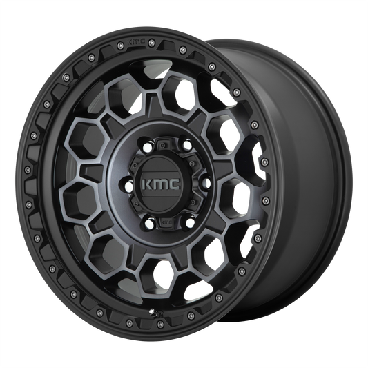 KMC KM545 TREK 17X8 20 6X139.7/6X5.5 Satin Black With Gray Tint