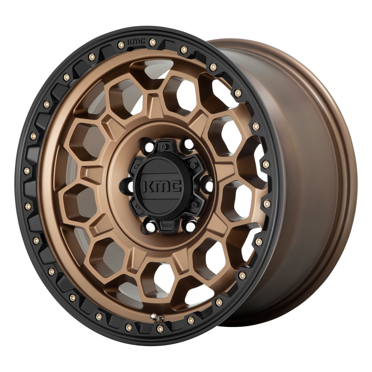 KMC KM545 TREK 17X8 35 5X114.3/5X4.5 Matte Bronze With Black Lip