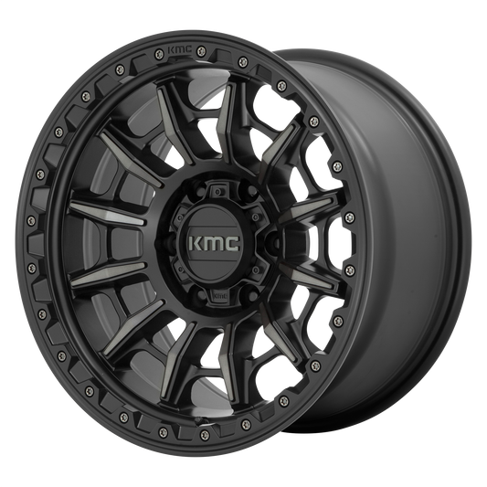 KMC KM547 CARNAGE 17X9 0 5X127/5X5.0 Satin Black With Gray Tint