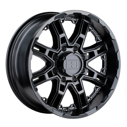Level 8 SLINGSHOT 16X8.5 10 6X135/6X5.3 MATTE BLACK