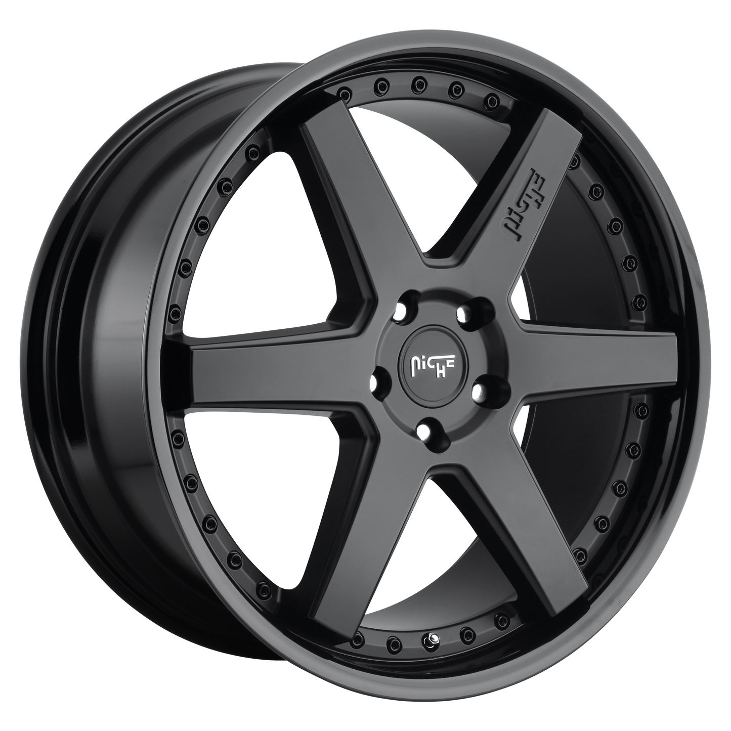 Niche 1PC M192 ALTAIR 20X10.5 40 5X112 GLOSS BLACK MATTE BLACK