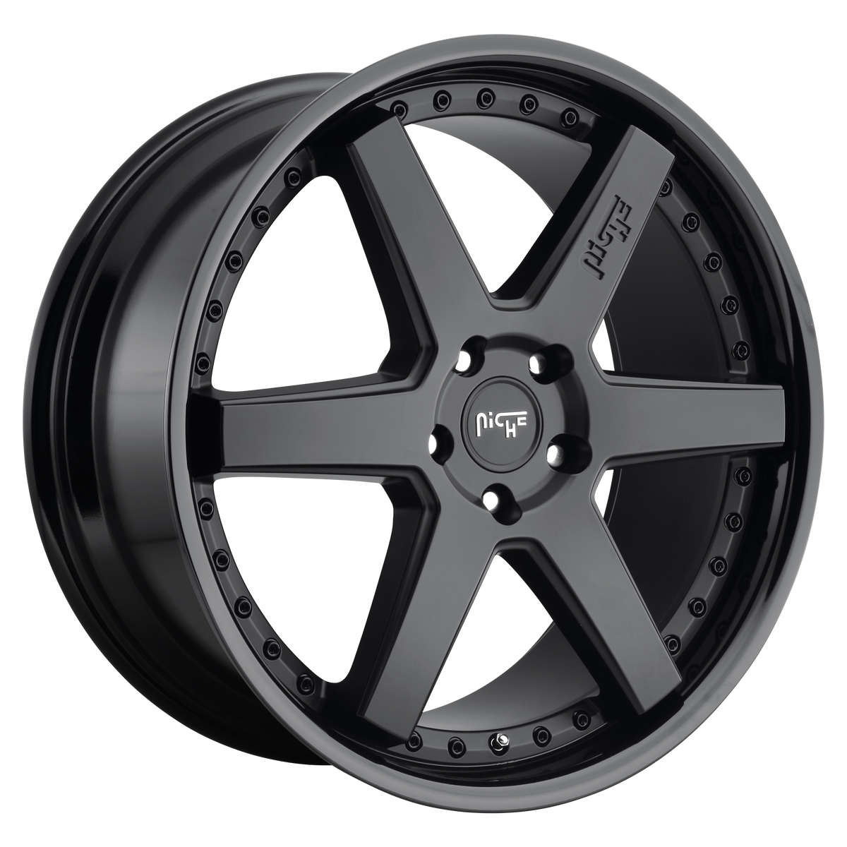 Niche 1PC M192 ALTAIR 18X8.5 42 5X112 GLOSS BLACK MATTE BLACK