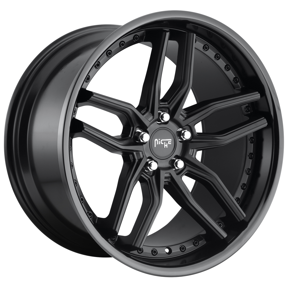 Niche 1PC M194 METHOS 20X10.5 40 5X112 GLOSS BLACK MATTE BLACK