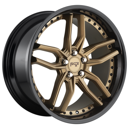 Niche 1PC M195 METHOS 20X9 38 5X112 MATTE BRONZE BLACK BEAD RING